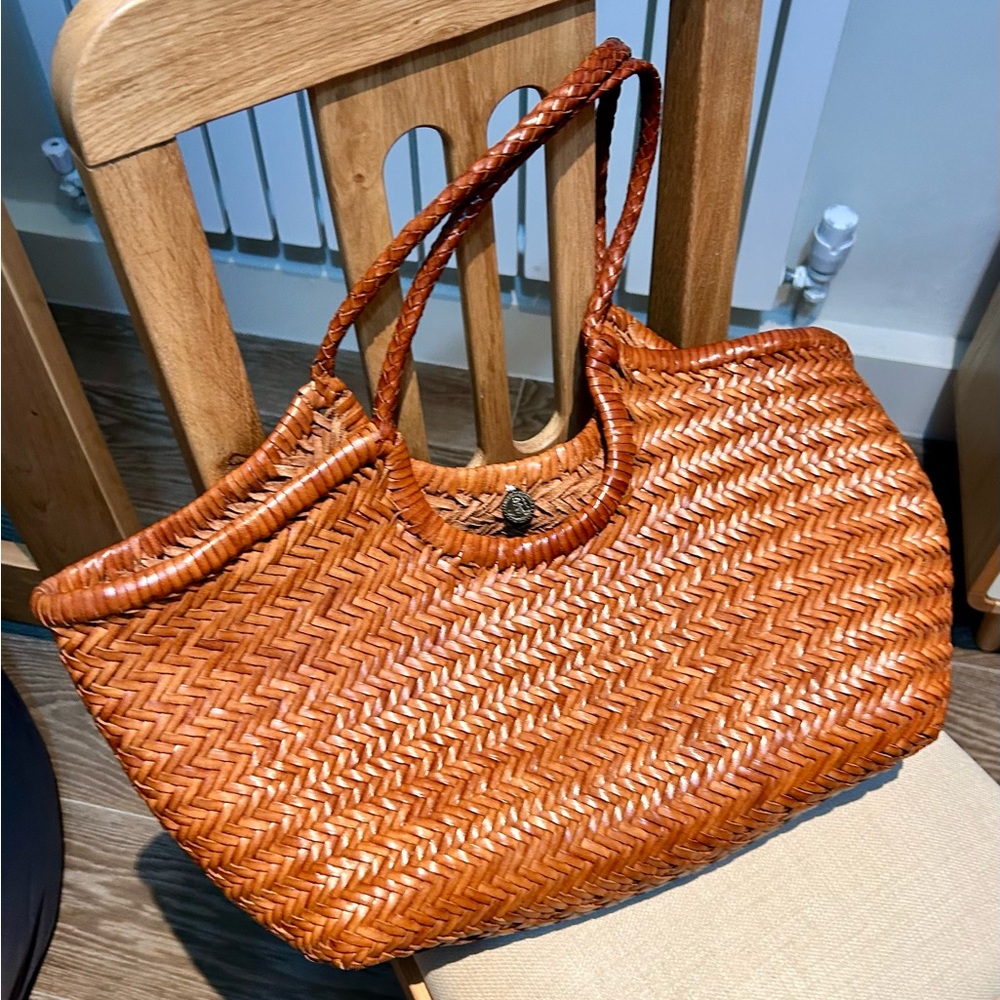 Dragon Diffusion Woven Leather Tote Bag